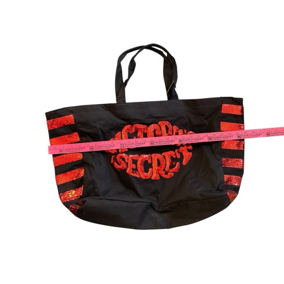 Victoria's Secret Sequined Black and Red Tote NWT - Picture 7 of 12
